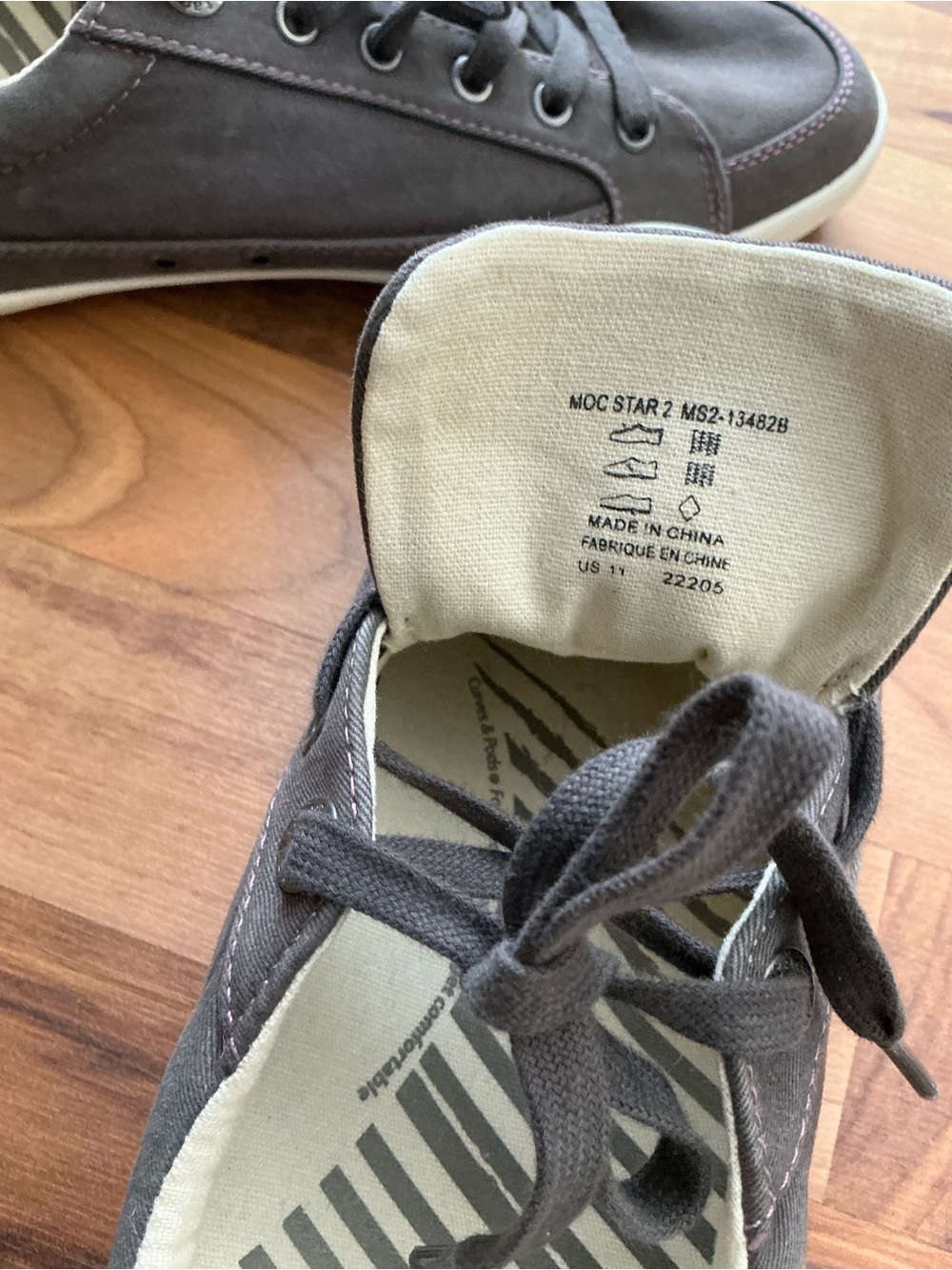 Taos Footwear Charcoal Canvas Lace-Up Sneakers - Picture 8 of 9
